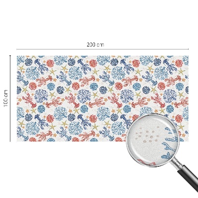 Witraż przyklejany na okno folia matowa Koralowce raki