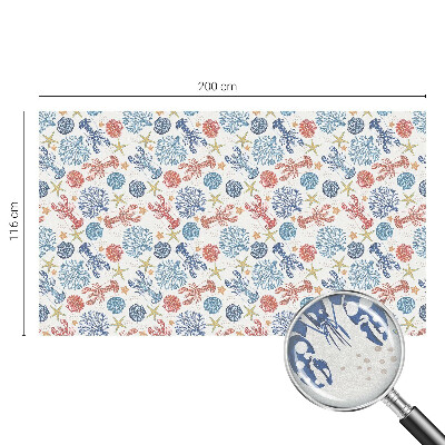 Witraż przyklejany na okno folia matowa Koralowce raki