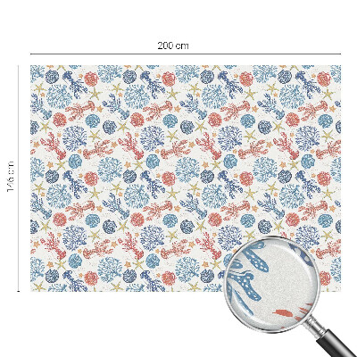 Witraż przyklejany na okno folia matowa Koralowce raki