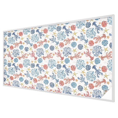 Witraż przyklejany na okno folia matowa Koralowce raki