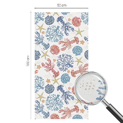 Witraż przyklejany na okno folia matowa Koralowce raki