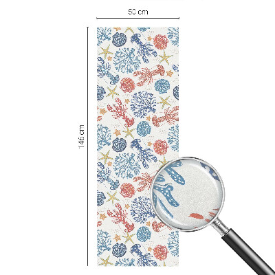 Witraż przyklejany na okno folia matowa Koralowce raki