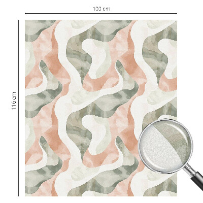 Folia mleczna na okno wzór witraż Kolorowe fale