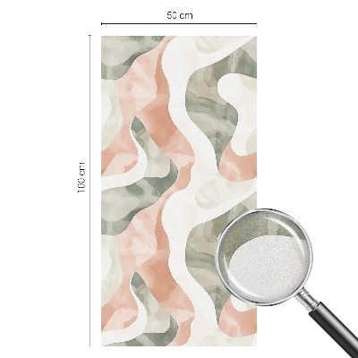 Folia mleczna na okno wzór witraż Kolorowe fale