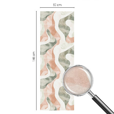 Folia mleczna na okno wzór witraż Kolorowe fale