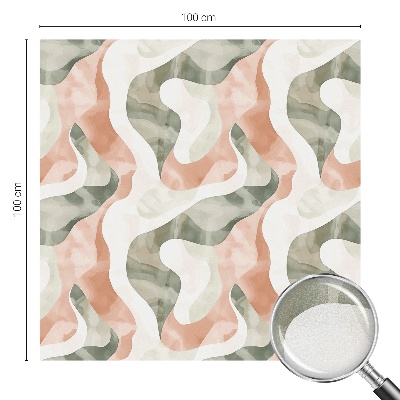 Folia mleczna na okno wzór witraż Kolorowe fale