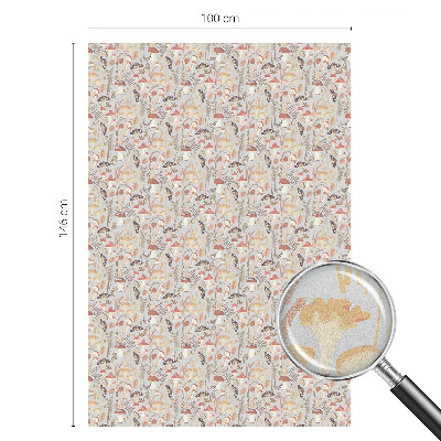 Naklejka witraż na szybę mleczna Leśny wzór