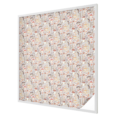 Naklejka witraż na szybę mleczna Leśny wzór