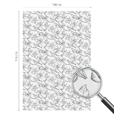 Folia okienna dekoracyjna witraż Ptaki i kwiaty