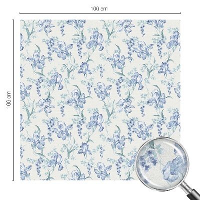 Witraż przyklejany na okno folia matowa Niebieskie kwiaty