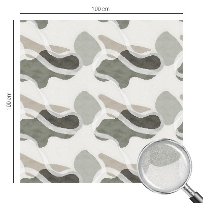 Folia mleczna na okno wzór witraż Organiczny wzór