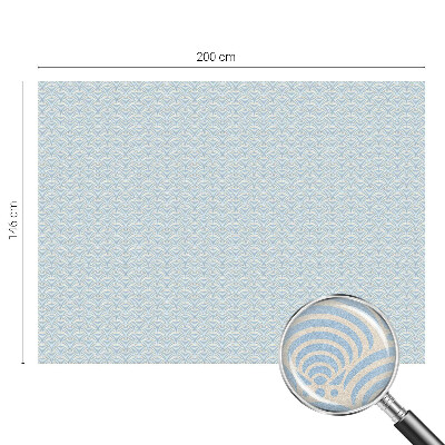 Folia mleczna na okno wzór witraż Japońskie fale