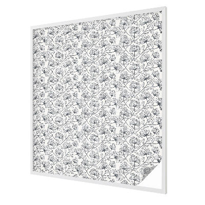 Witraż przyklejany na okno folia matowa Botaniczny motyw