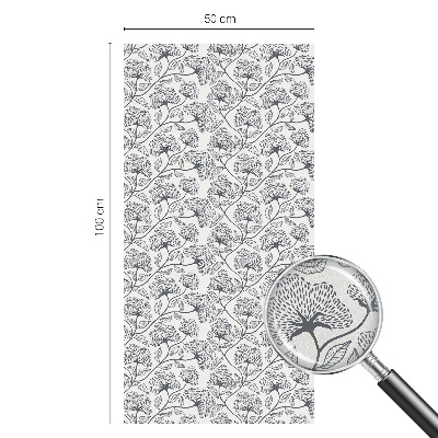 Witraż przyklejany na okno folia matowa Botaniczny motyw