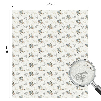 Naklejka witraż na szybę mleczna Ptaki wzór