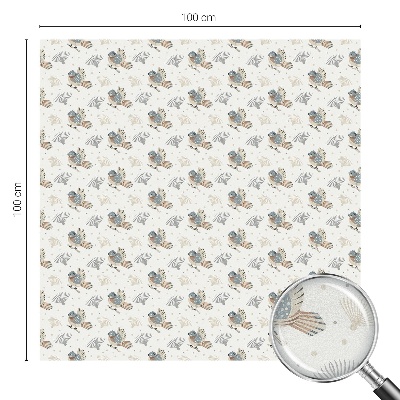 Naklejka witraż na szybę mleczna Ptaki wzór