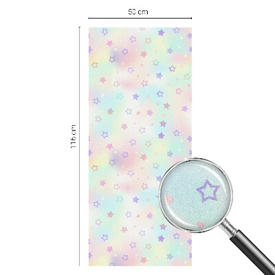 Witraż przyklejany na okno folia matowa Tęczowe wzory