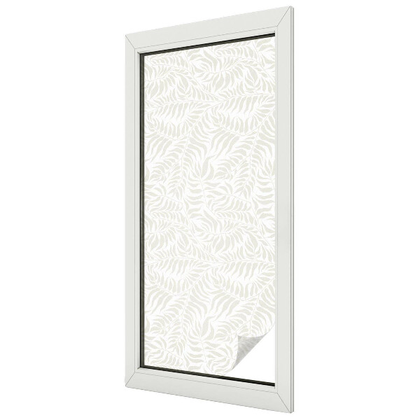 Witraż przyklejany na okno folia matowa Liściasta elegancja