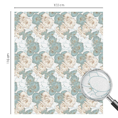 Witraż przyklejany na okno folia matowa Delikatne kwiaty