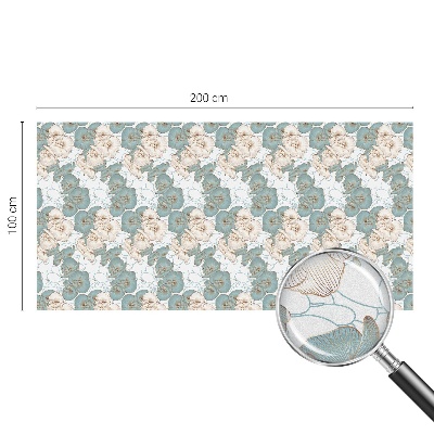 Witraż przyklejany na okno folia matowa Delikatne kwiaty