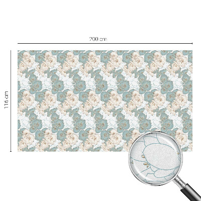 Witraż przyklejany na okno folia matowa Delikatne kwiaty