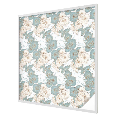 Witraż przyklejany na okno folia matowa Delikatne kwiaty