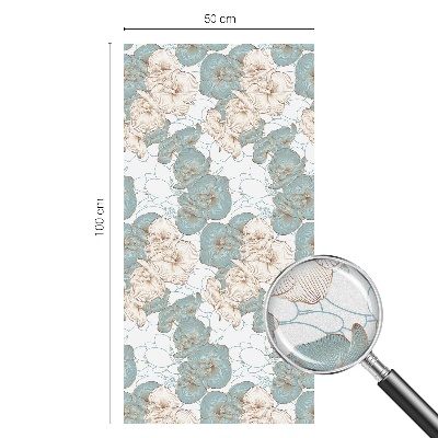 Witraż przyklejany na okno folia matowa Delikatne kwiaty