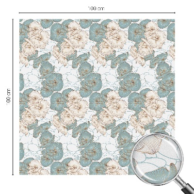 Witraż przyklejany na okno folia matowa Delikatne kwiaty