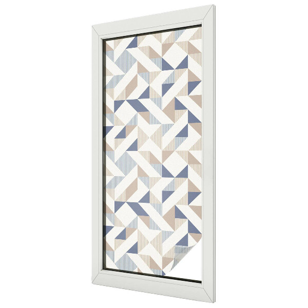 Naklejka witraż na szybę mleczna Geometryczne wzory
