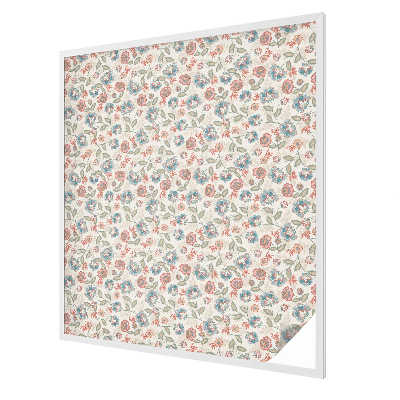 Naklejka witraż na szybę mleczna Kwiatowy wzór