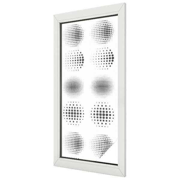 Witraż przyklejany na okno folia matowa Kropkowe okręgi