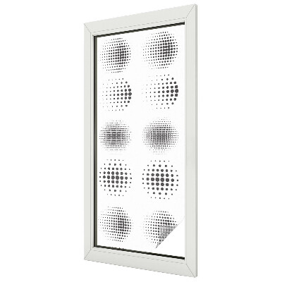 Witraż przyklejany na okno folia matowa Kropkowe okręgi