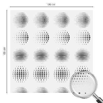 Witraż przyklejany na okno folia matowa Kropkowe okręgi