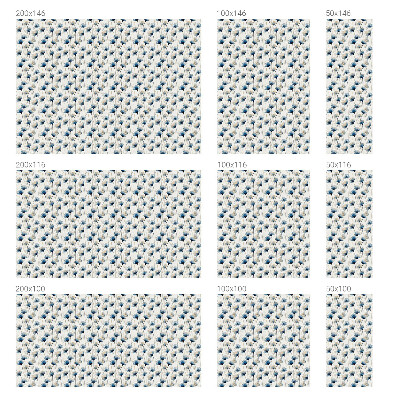 Folia mleczna na okno wzór witraż Niebieskie kwiaty