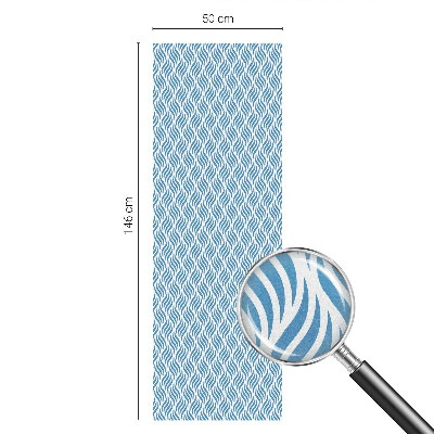 Witraż przyklejany na okno folia matowa Niebieskie fale