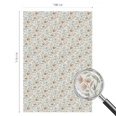 Folia mleczna na okno wzór witraż Kwiatowy wzór