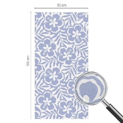 Witraż przyklejany na okno folia matowa Kwiaty hibiskusa