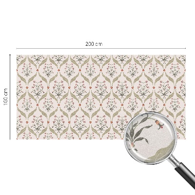 Folia mleczna na okno wzór witraż Kwiatowy wzór