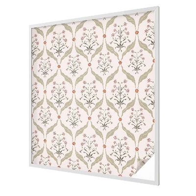 Folia mleczna na okno wzór witraż Kwiatowy wzór