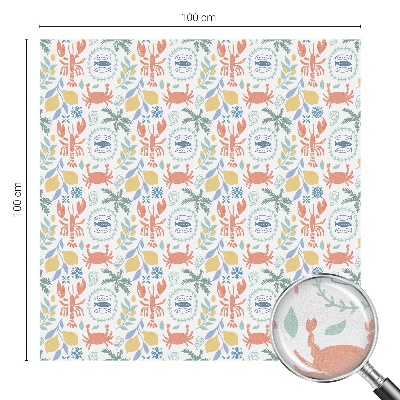 Naklejka witraż na szybę mleczna Morskie motywy