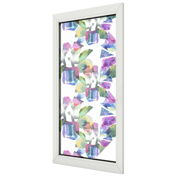 Witraż przyklejany na okno folia matowa Kolorowa abstrakcja