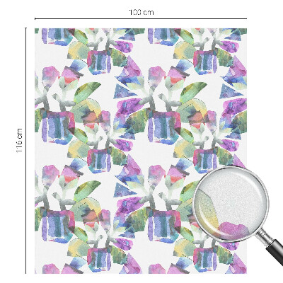 Witraż przyklejany na okno folia matowa Kolorowa abstrakcja