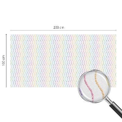 Folia mleczna na okno wzór witraż Tęczowe linie