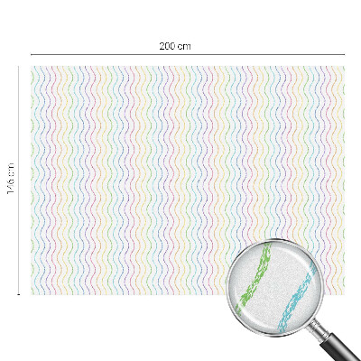 Folia mleczna na okno wzór witraż Tęczowe linie