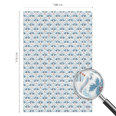 Witraż przyklejany na okno folia matowa Niebieskie palmy