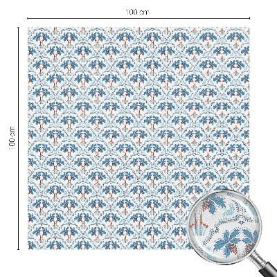 Witraż przyklejany na okno folia matowa Niebieskie palmy