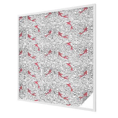 Folia mleczna na okno wzór witraż Falujący wzór