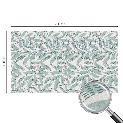 Witraż przyklejany na okno folia matowa Zielone liście