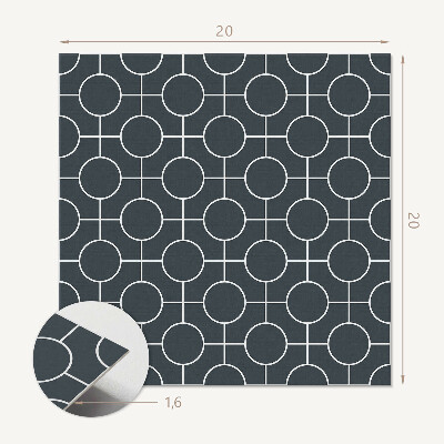 Samoprzylepne płytki na ścianę Geometria kół i linii w designie