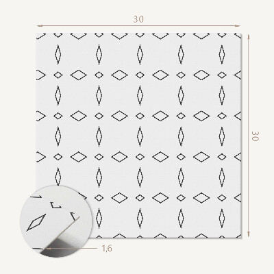 Samoprzylepne płytki na ścianę Wzór rombów w stylu geometrycznym